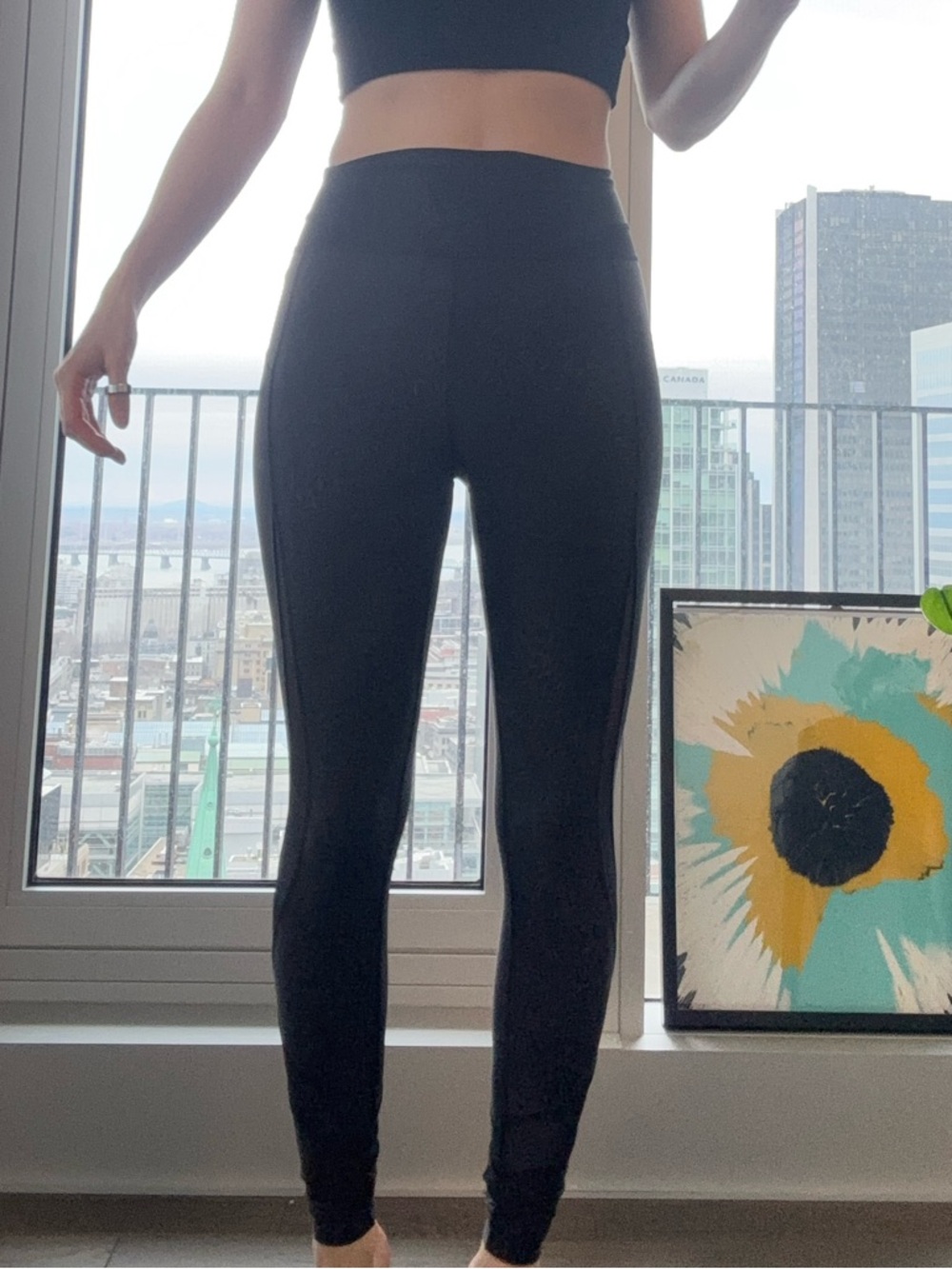 Lole Black Performance Active Top with Interior Logo